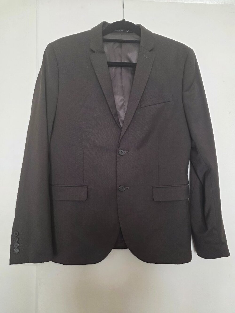 H&M mens skinny fit blazer dark gray